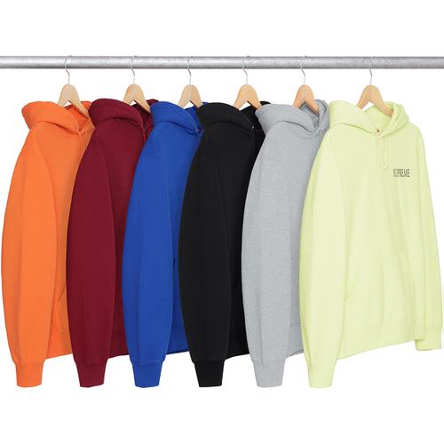 Details on Decline Hooded Sweatshirt from fall winter
                                            2017 (Price is $158)