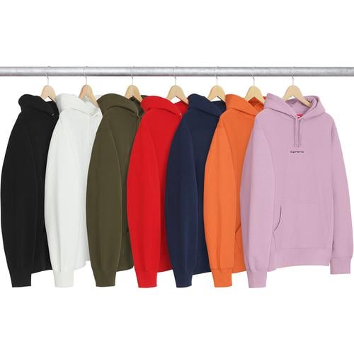 Supreme Compact Logo Hooded Sweatshirt released during fall winter 17 season