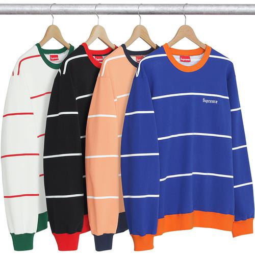 Supreme Striped Crewneck releasing on Week 3 for fall winter 17
