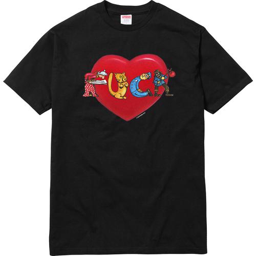 Supreme Heart Tee released during fall winter 17 season