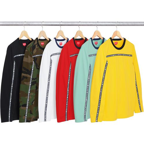 Supreme Tape Stripe L S Pique Top released during fall winter 17 season