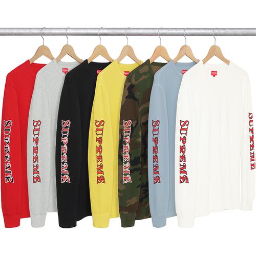 Supreme Sleeve Logo Waffle Thermal for fall winter 17 season