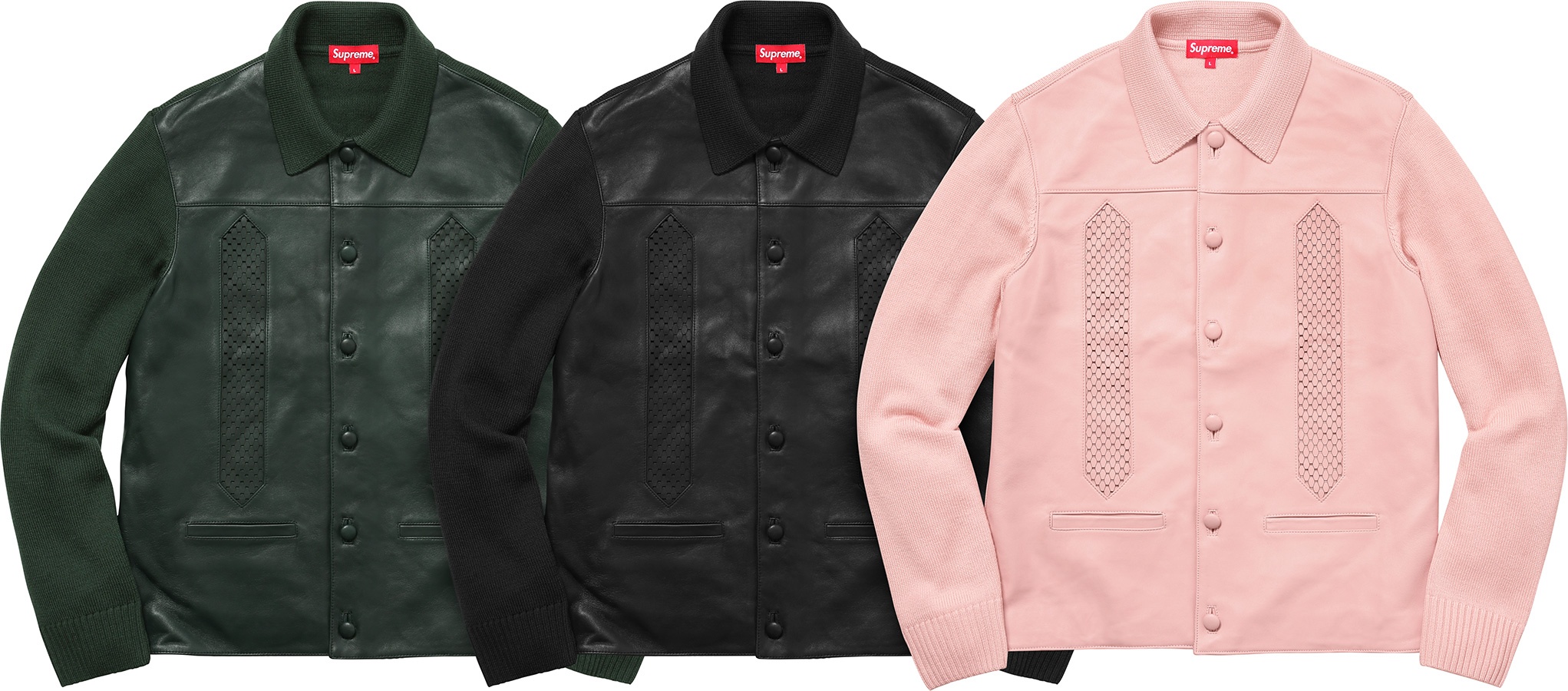 Leather Front Polo Sweater - Supreme Community