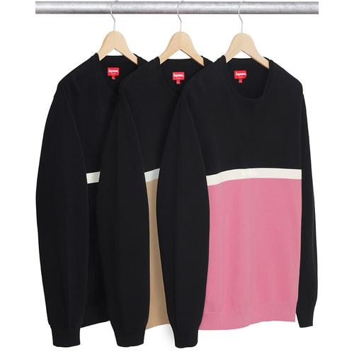 Supreme Split Pique Crewneck for fall winter 17 season