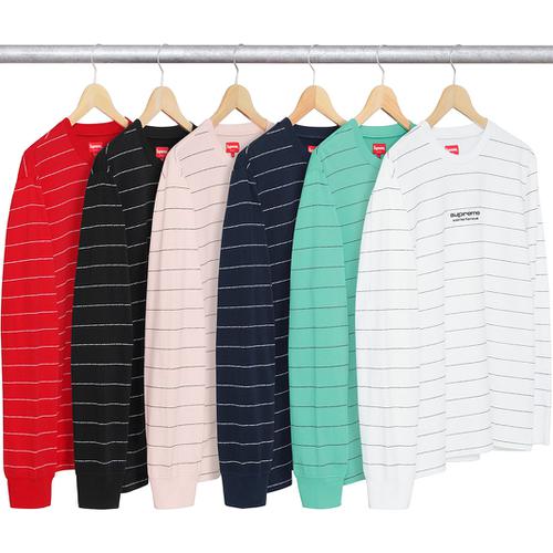 Supreme Logo Stripe L S Top released during fall winter 17 season