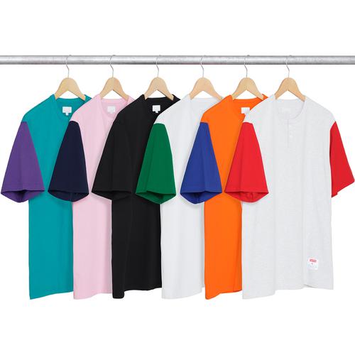 Supreme 2-Tone S S Henley released during fall winter 17 season