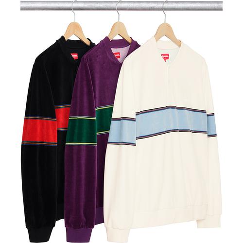 Supreme Velour Snap Henley released during fall winter 17 season