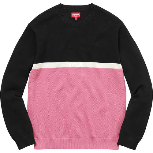 Supreme Split Pique Crewneck (FW17) - $128