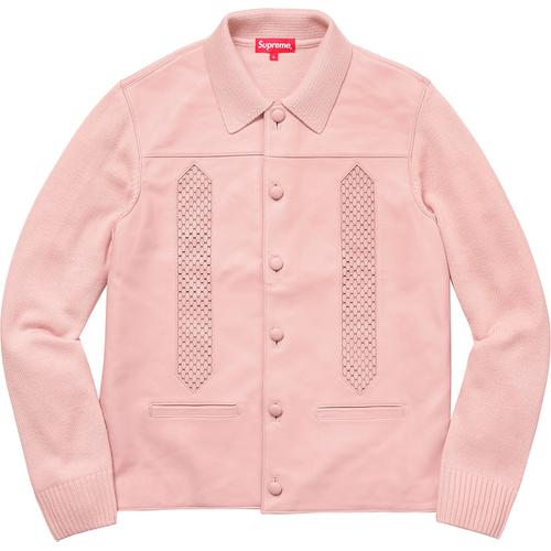 Supreme Leather Front Polo Sweater (FW17) - $398