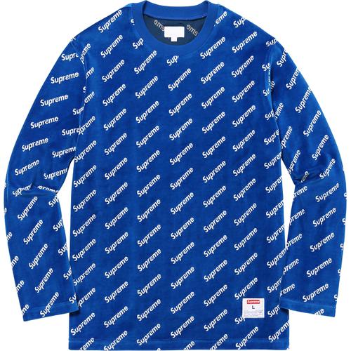 Details on Velour Diagonal Logo L S Top None from fall winter 2017 (Price is $110)
