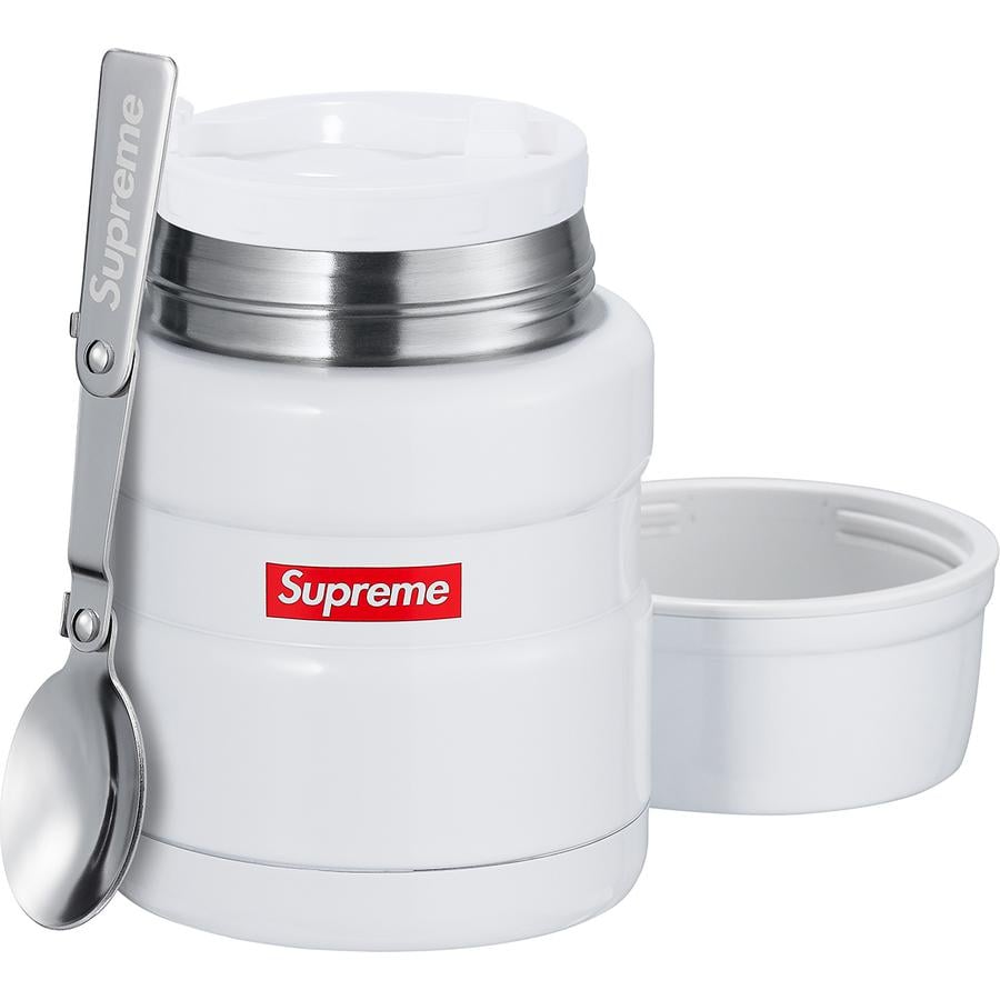 Details on Supreme Thermos Stainless King Food Jar + Spoon from fall winter
                                            2018 (Price is $40)