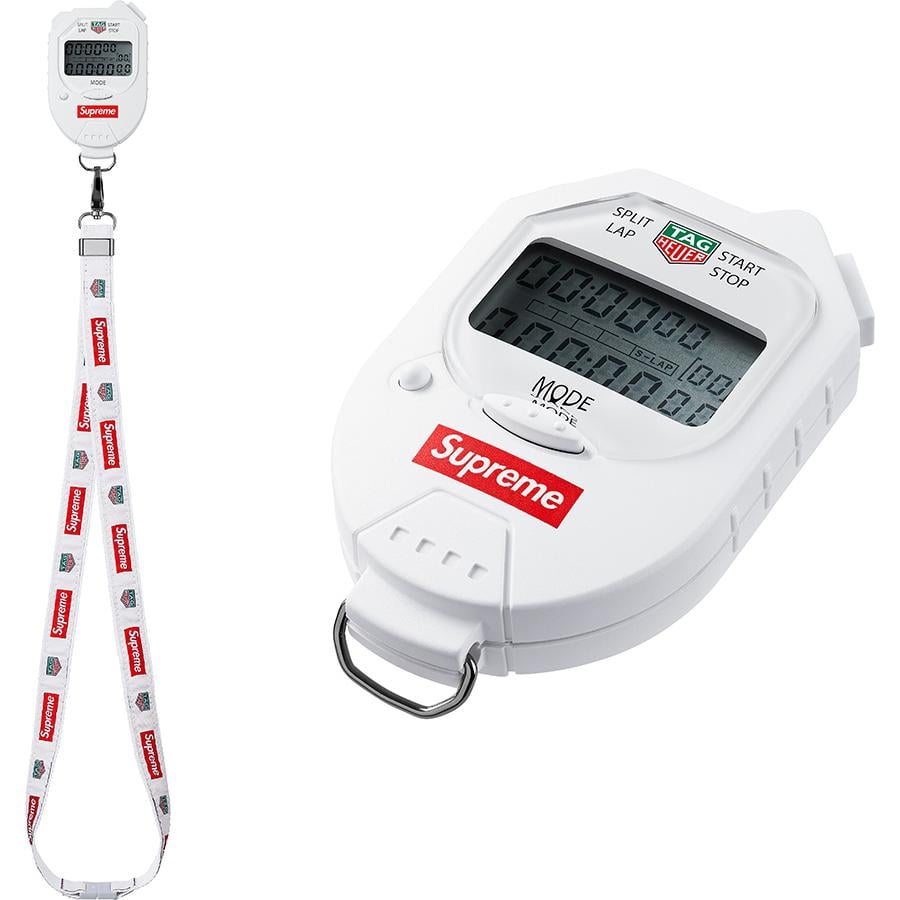 Details on Supreme Tag Heuer Pocket Pro Stopwatch from fall winter 2018 (Price is $228)