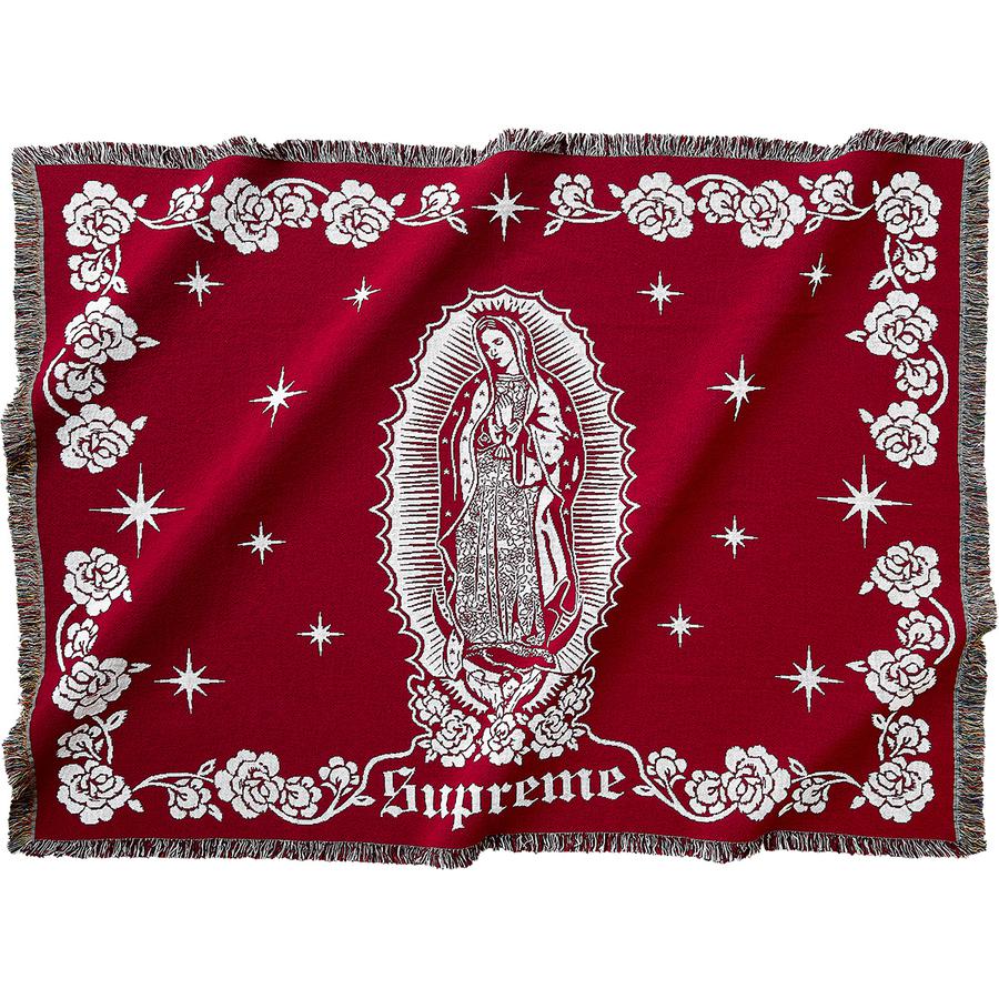 Details on Virgin Mary Blanket from fall winter 2018 (Price is $118)