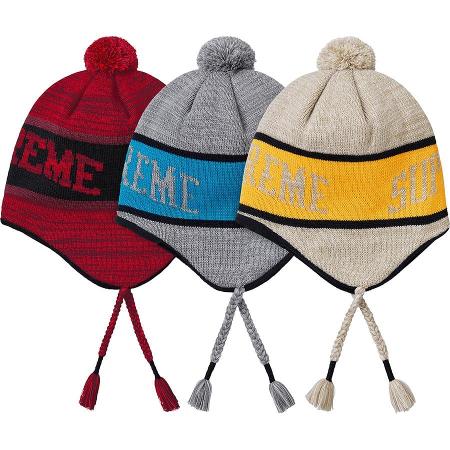 Supreme Heathered Earflap Beanie released during fall winter 18 season