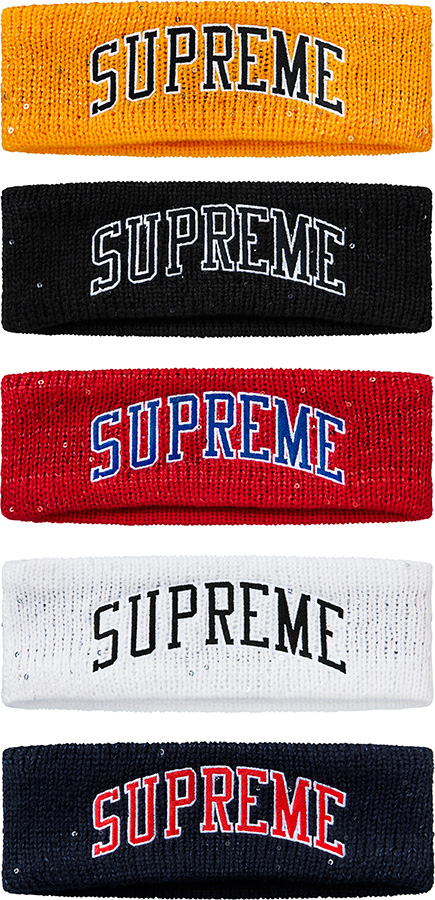 SUPREME New Era Sequin Arc Logo Headband