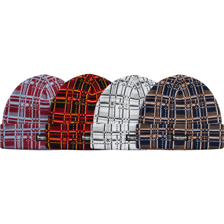 Supreme Plaid Beanie for fall winter 18 season