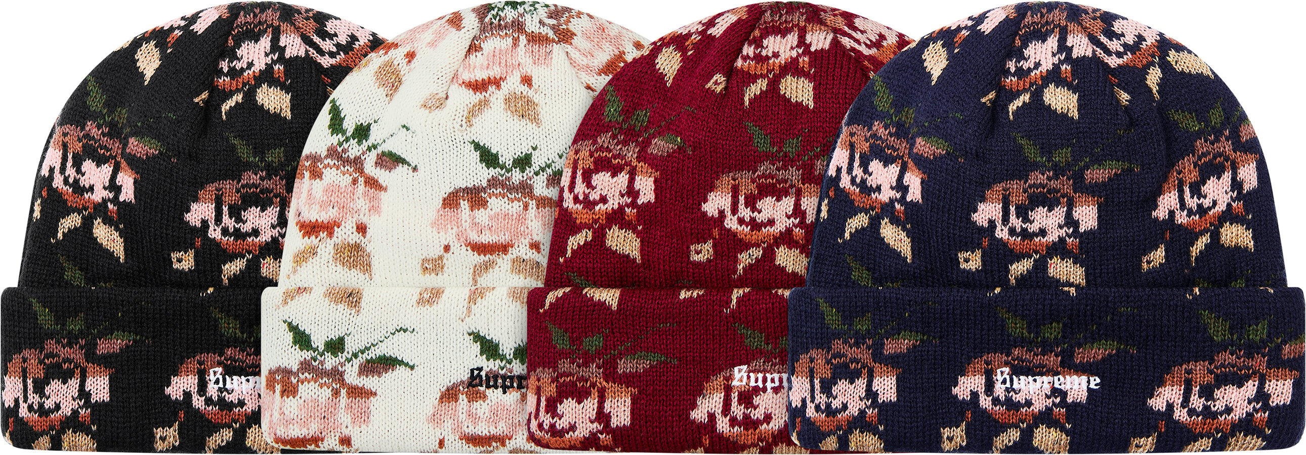 Rose Jacquard Beanie - fall winter 2018 - Supreme