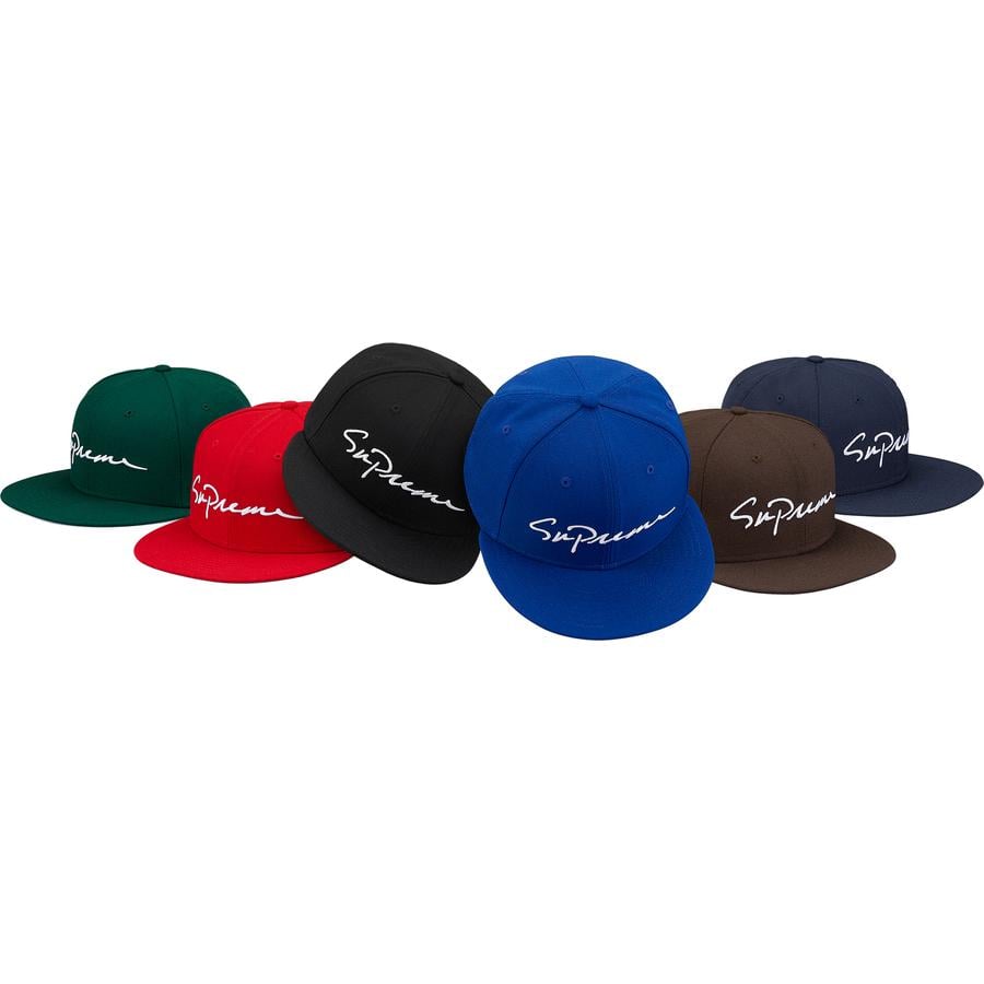 Supreme Classic Script New Era released during fall winter 18 season