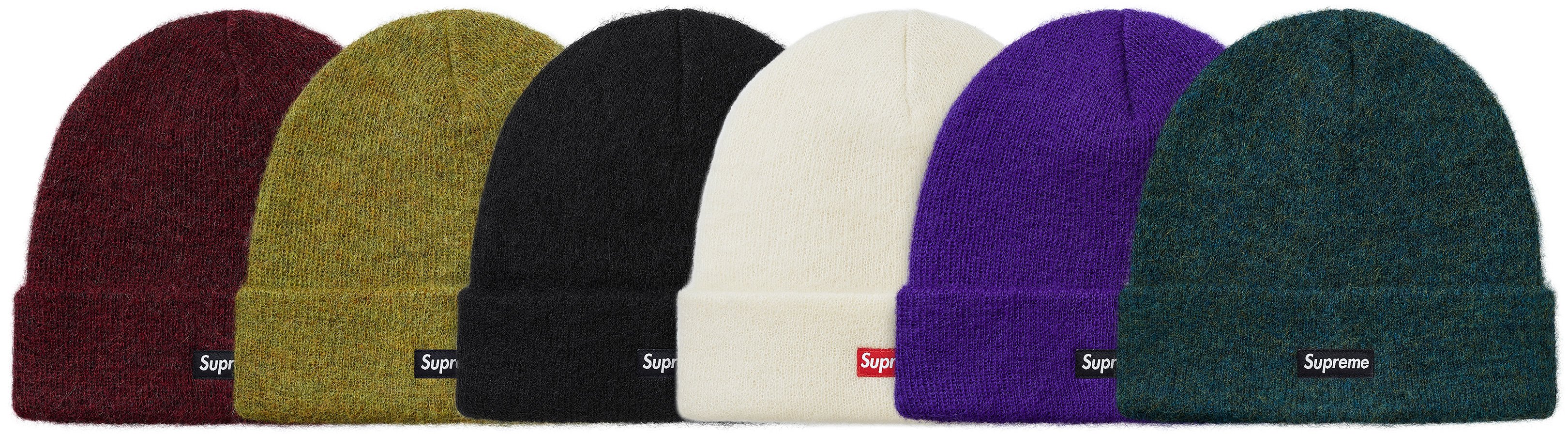 ニット帽/ビーニーSupreme Mohair Beanie Black +ステッカー4枚