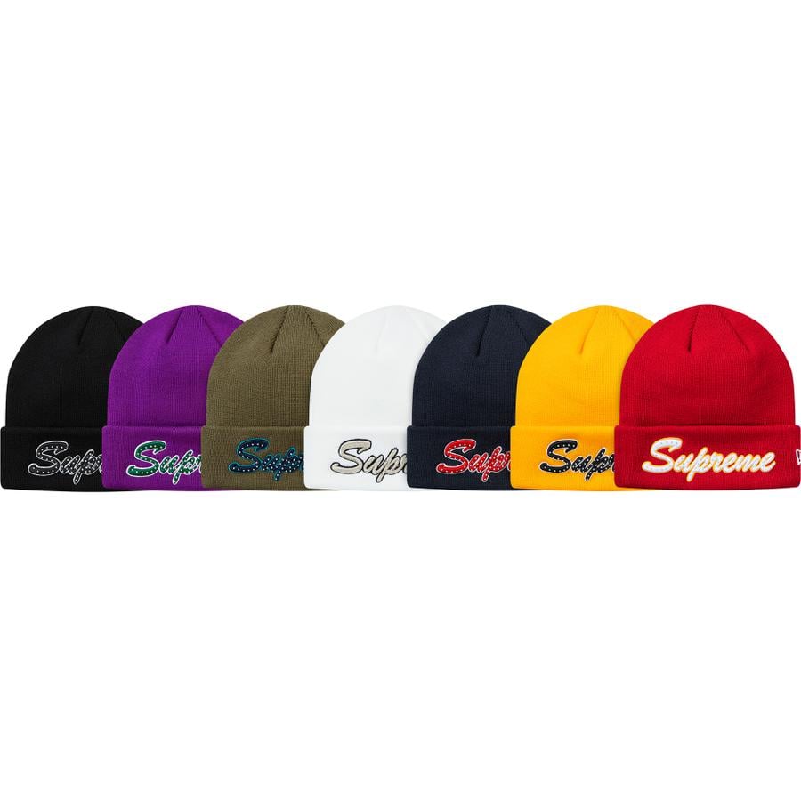 Supreme New Era Script Beanie released during fall winter 18 season