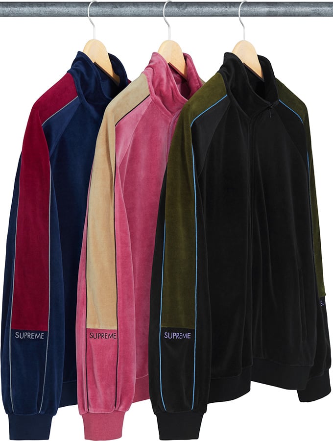 supreme velour track jacket