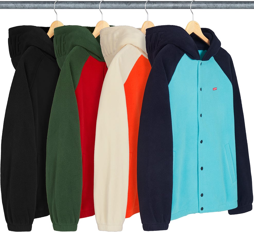 supreme hooded raglan jacket