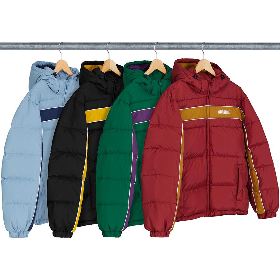 Supreme Stripe Panel Down Jacket for fall winter 18 season