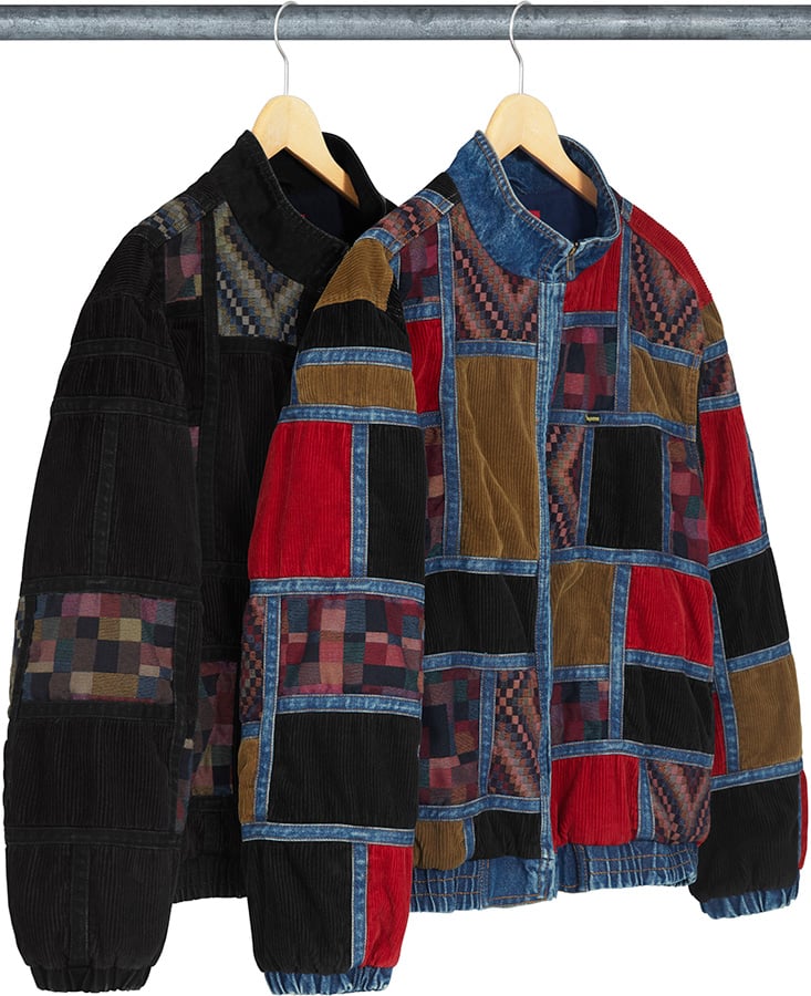 supreme patchwork denim jacket