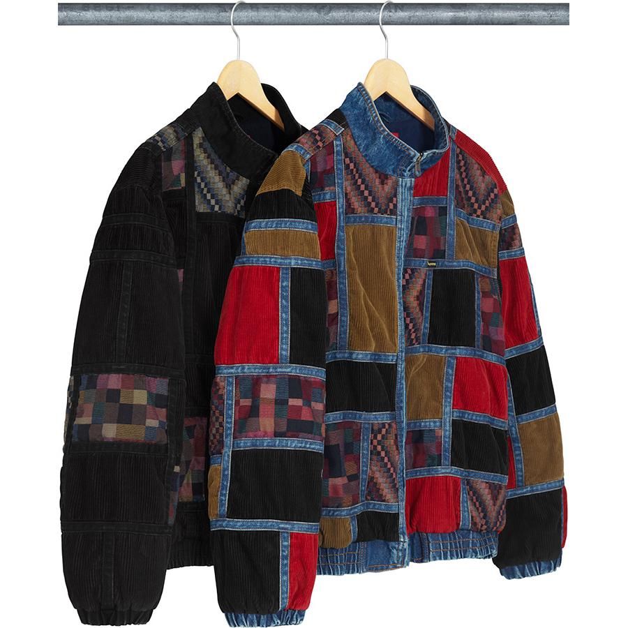 supreme corduroy patchwork denim jacket