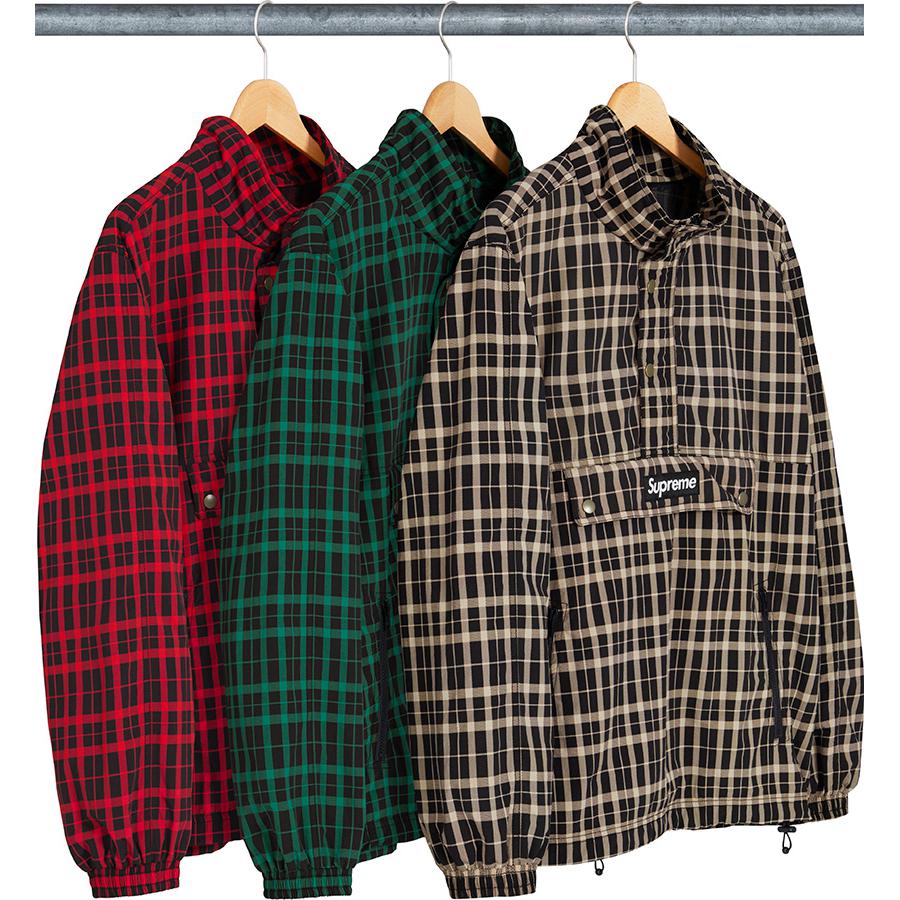 Supreme Nylon Plaid Pullover released during fall winter 18 season