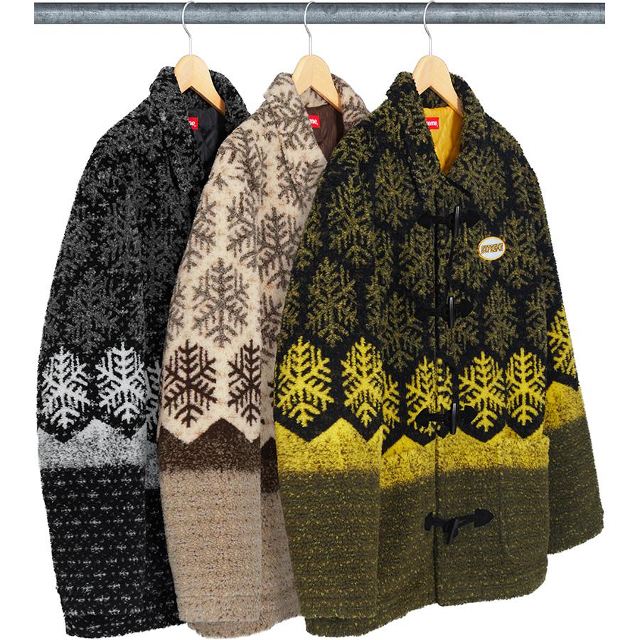 Supreme Snowflake Toggle Fleece Jacket released during fall winter 18 season