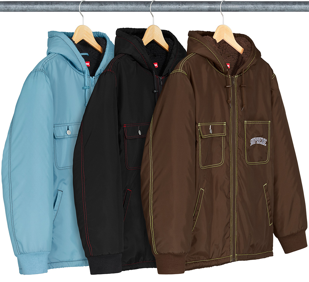 納品書Supreme Sherpa Lined Nylon Zip Up Jacket