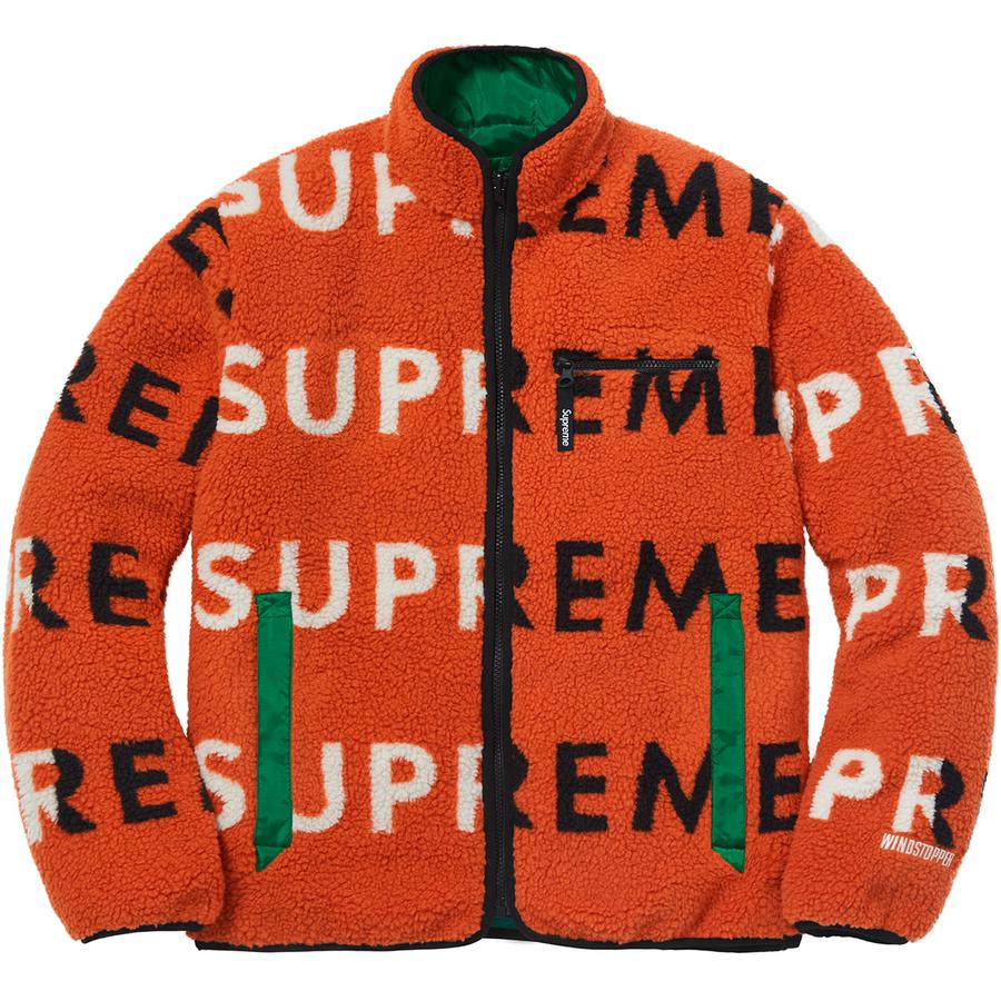 Details on Reversible Logo Fleece Jacket  from fall winter 2018 (Price is $228)