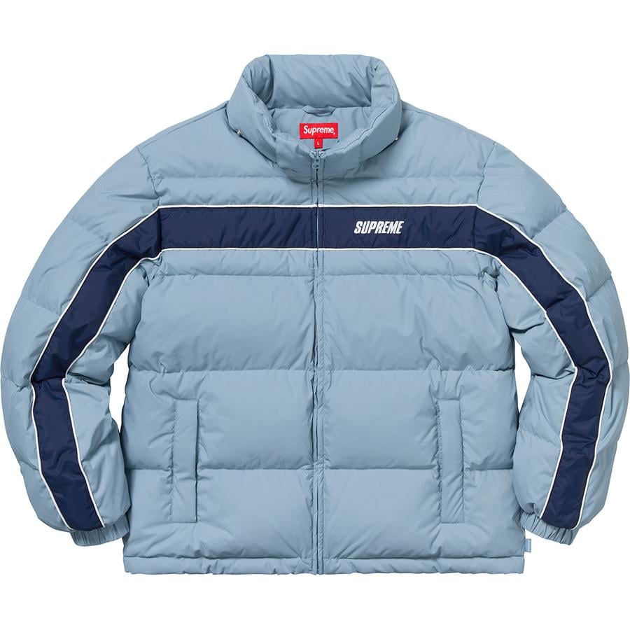 美品18aw Supreme Stripe Panel Down Jacket 最新限定商品販壳 メンズ ...