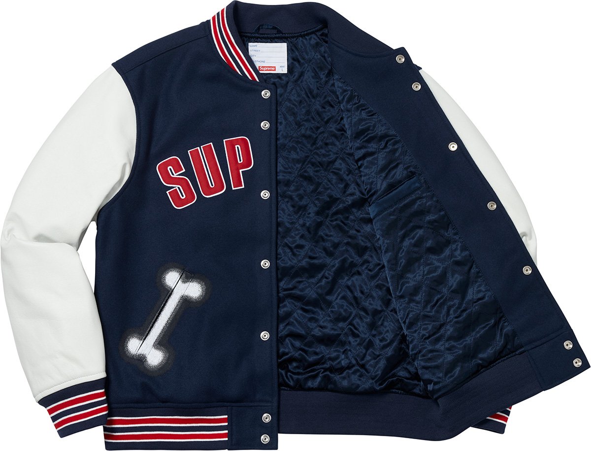 Bone Varsity Jacket - fall winter 2018 - Supreme