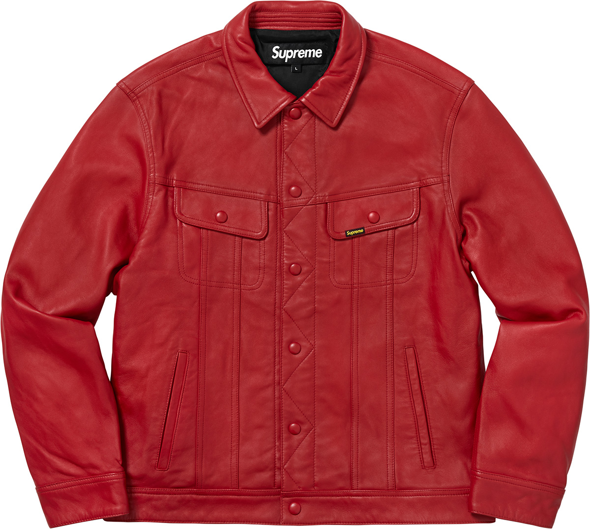 Supreme leather trucker jacket SorM