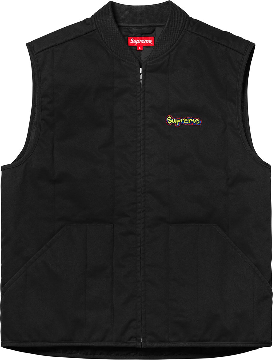 Supreme Vest Black Large YKK zippers Box Logo Gonz