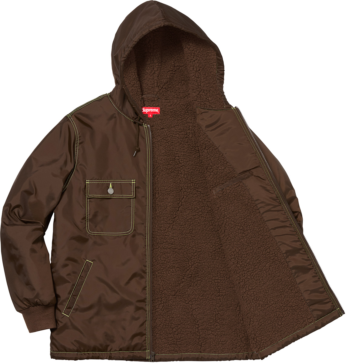 納品書Supreme Sherpa Lined Nylon Zip Up Jacket