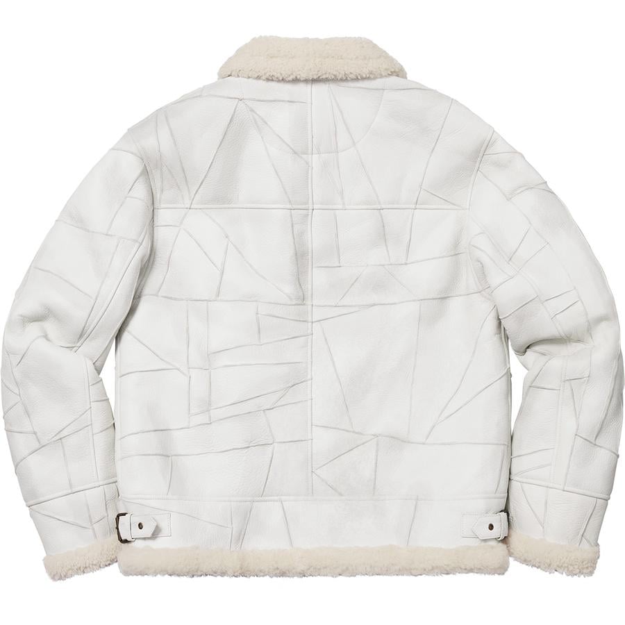 Details on Patchwork Shearling B-3 Jacket  from fall winter
                                                    2018 (Price is $868)