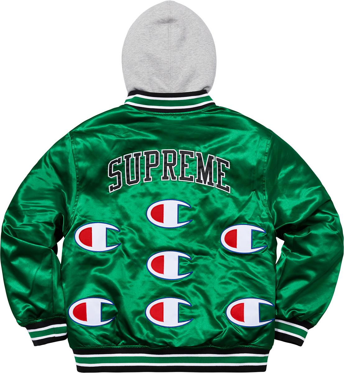 Champion Hooded Satin Varsity Jacket - fall winter 2018 - Supreme