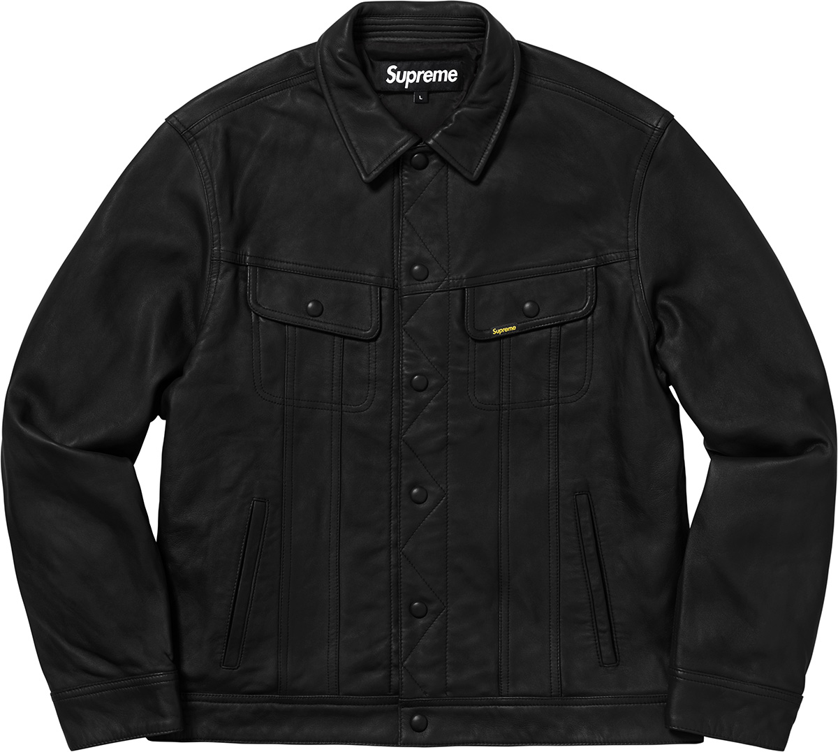 leather trucker jacket supreme