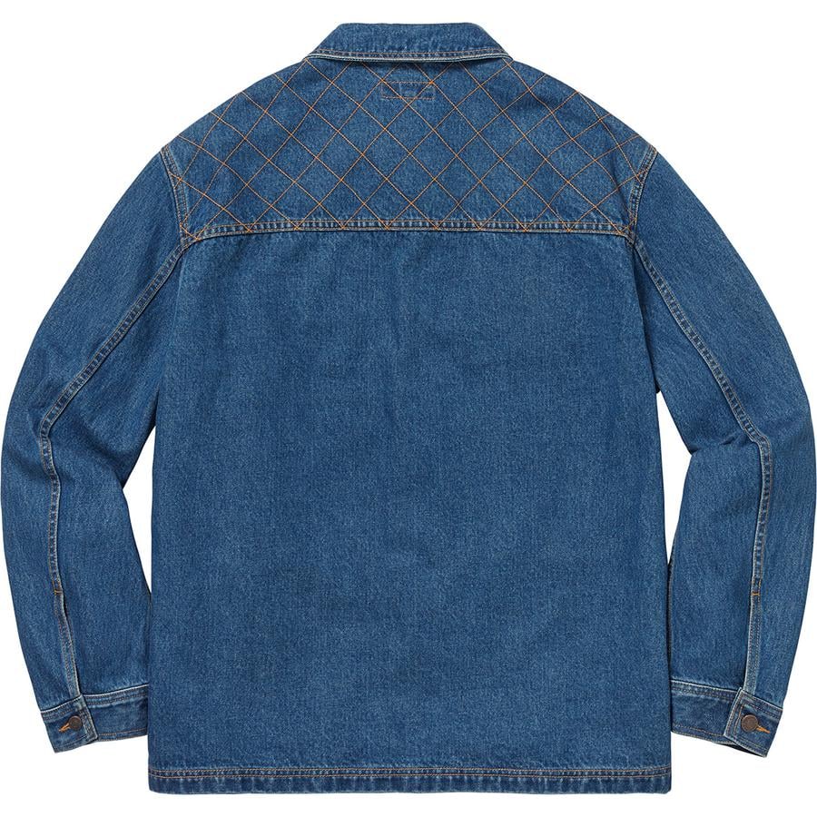 Details on Diamond Stitch Denim Chore Coat  from fall winter
                                                    2018 (Price is $238)