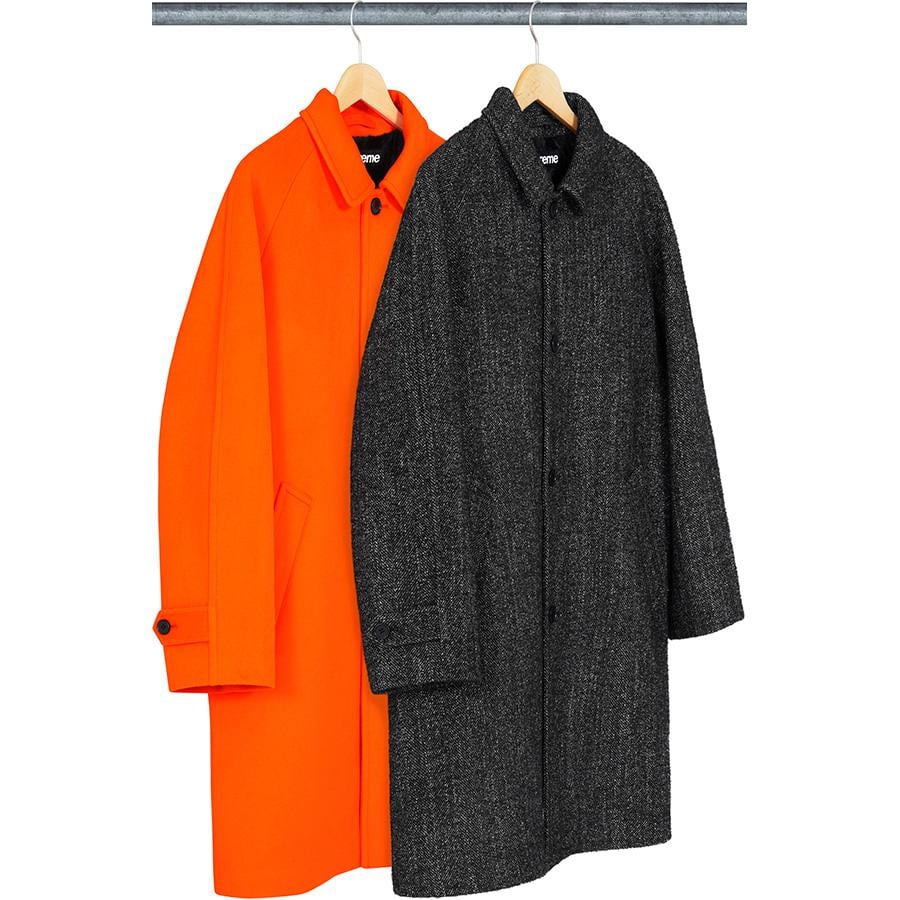 Supreme Wool Trench Coat released during fall winter 18 season