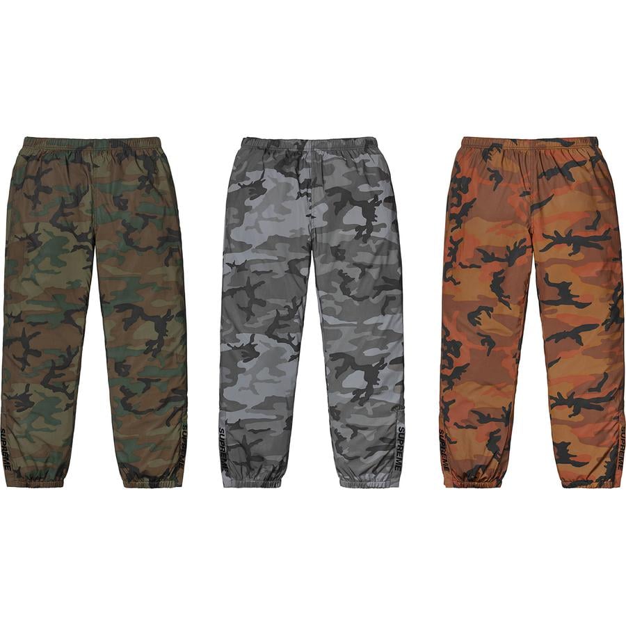 Details on Reflective Camo Warm Up Pant  from fall winter 2018 (Price is $178)