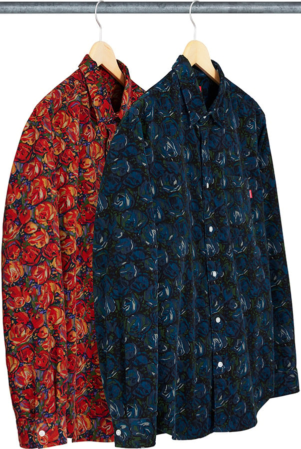 Supreme Roses Corduroy Shirt www.krzysztofbialy.com