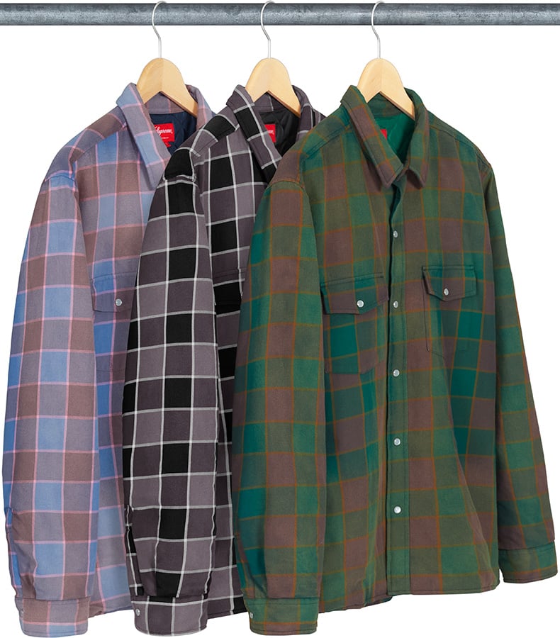 Quilted Faded Plaid Shirt - fall winter 2018 - Supreme