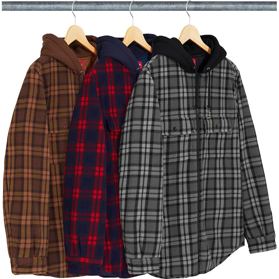 Supreme Hooded Plaid Work Shirt released during fall winter 18 season