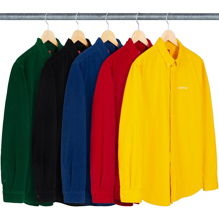 Supreme Corduroy Shirt for fall winter 18 season