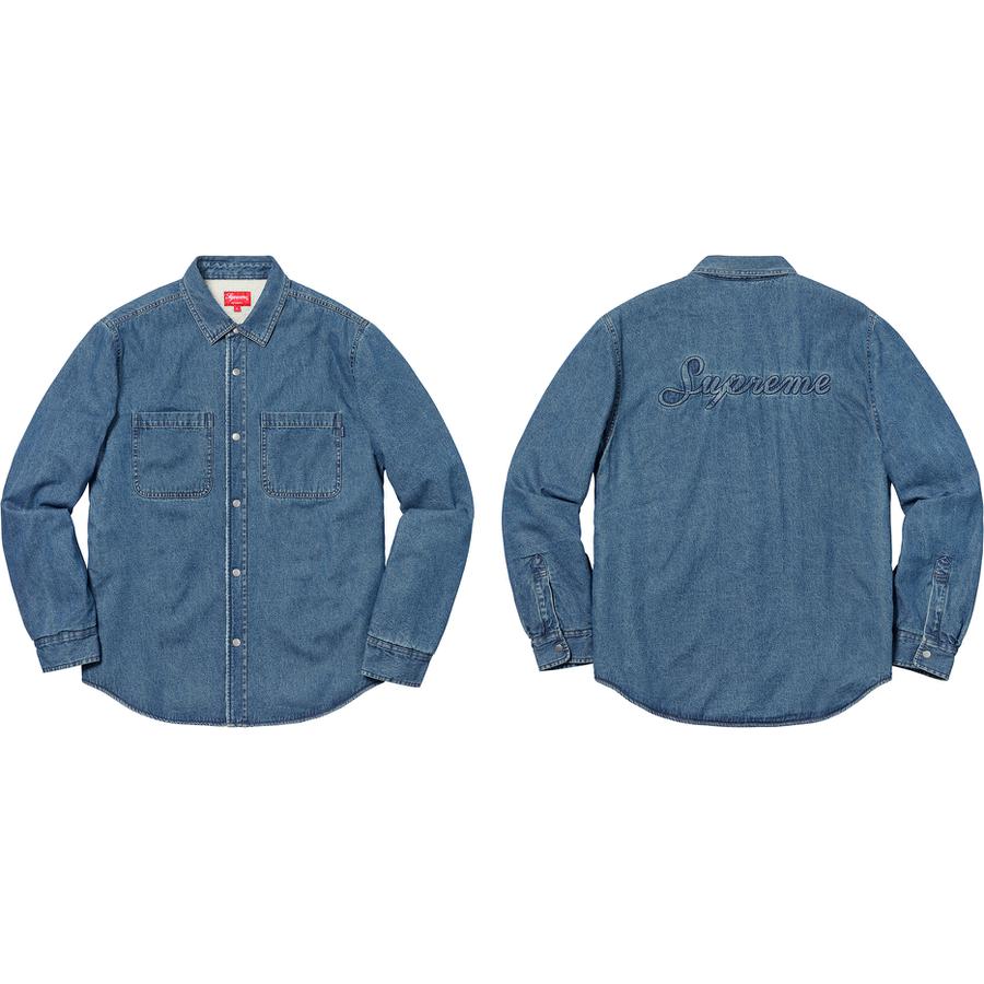 Details on Sherpa Lined Denim Shirt  from fall winter
                                                    2018 (Price is $138)