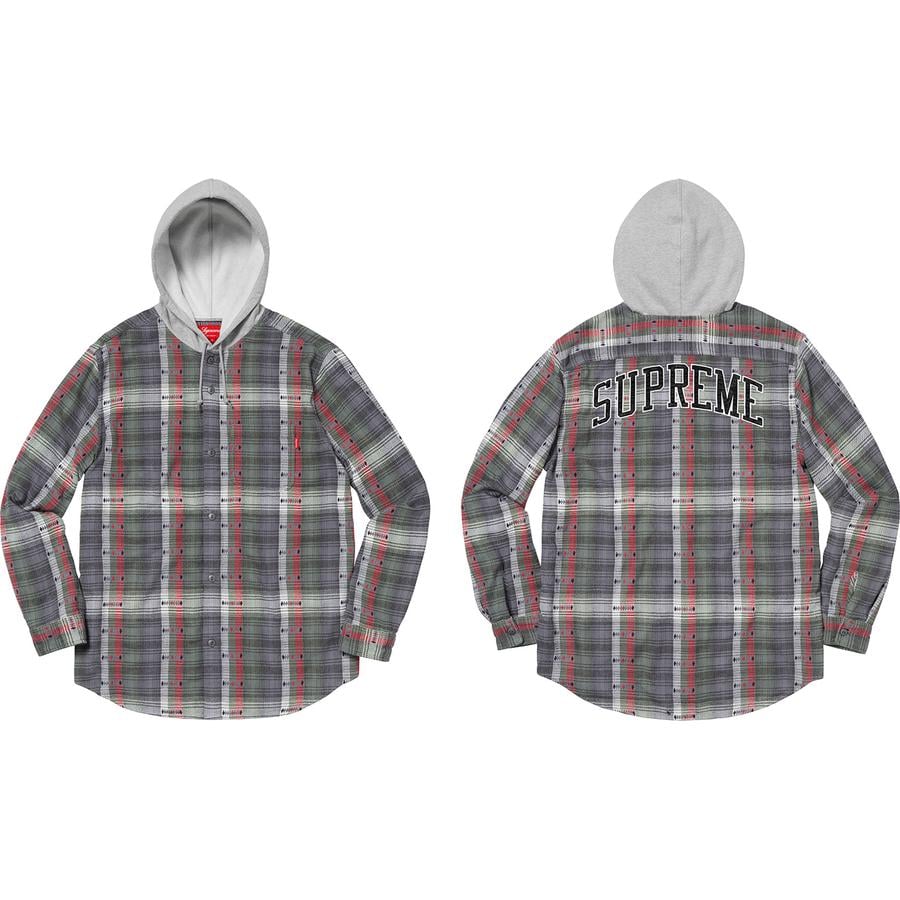 supreme Hooded Jacquard Flannel Shirt